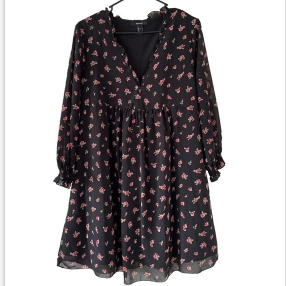 FOREVER21 Rose Print Dress